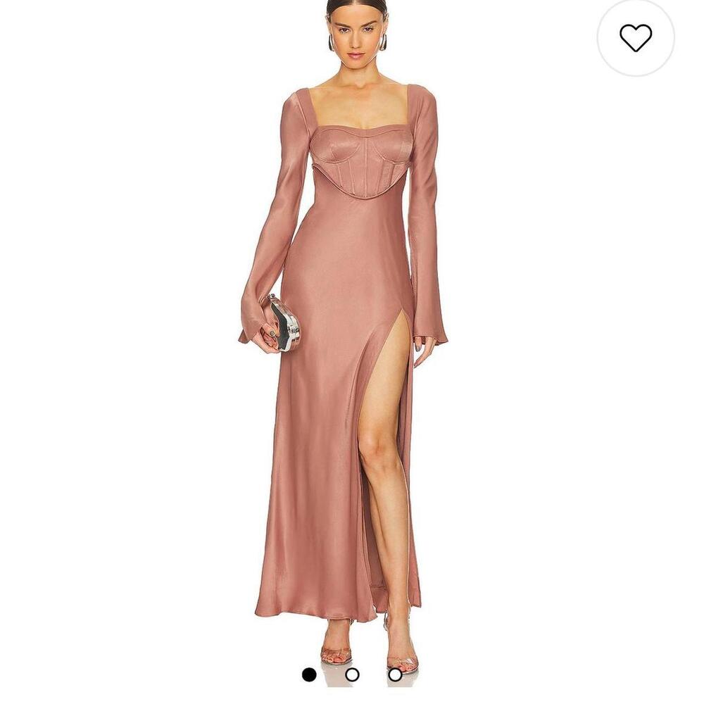 LPA Dusty Rose Long Sleeve Dress